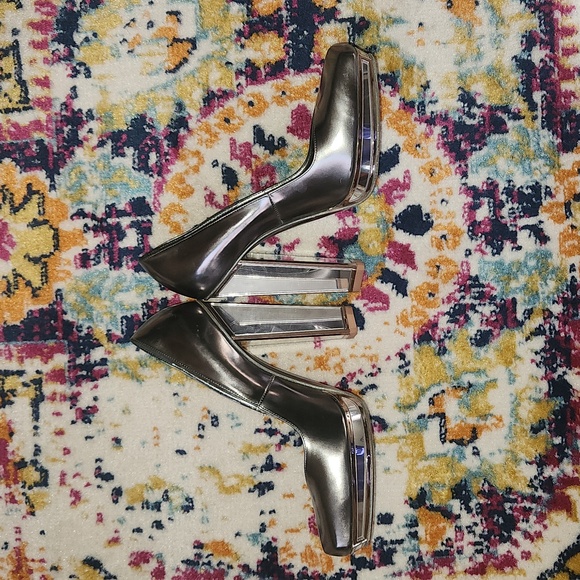 YSL Vitellino Laminato /Mirror Antracite/Crystal heels size 37 - Picture 4 of 9